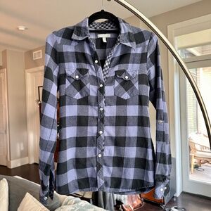 Purple Flannel Plaid Shirt